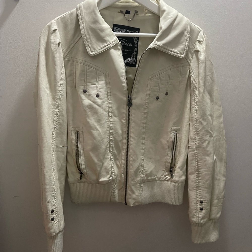 guess leather jacket
